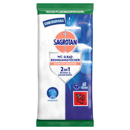 Sagrotan WC-& Bad-Reinigungstücher 60er